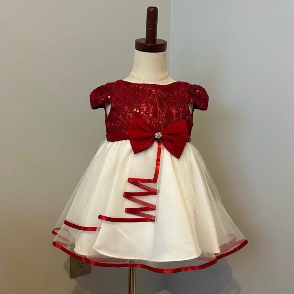 RARE EDITIONS BABY GIRL SEQUIN DRESS